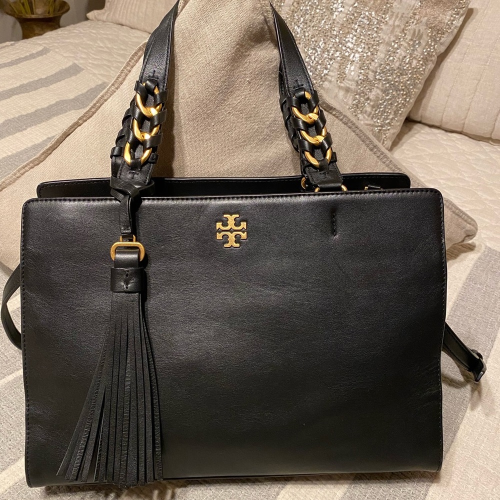 💯$578 Tory Burch Brooke Smooth Leather Satchel Bag - Picture 3 of 16